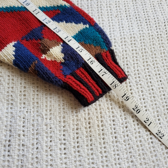 VTG Hunt Club Women's Petite Medium Ramie Cotton Geometric Pullover Sweater - Picture 7 of 8